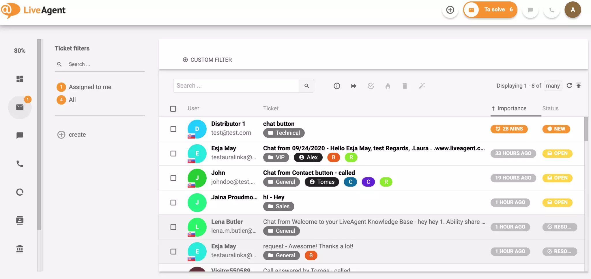 Σύστημα εισιτηρίων στο LiveAgent