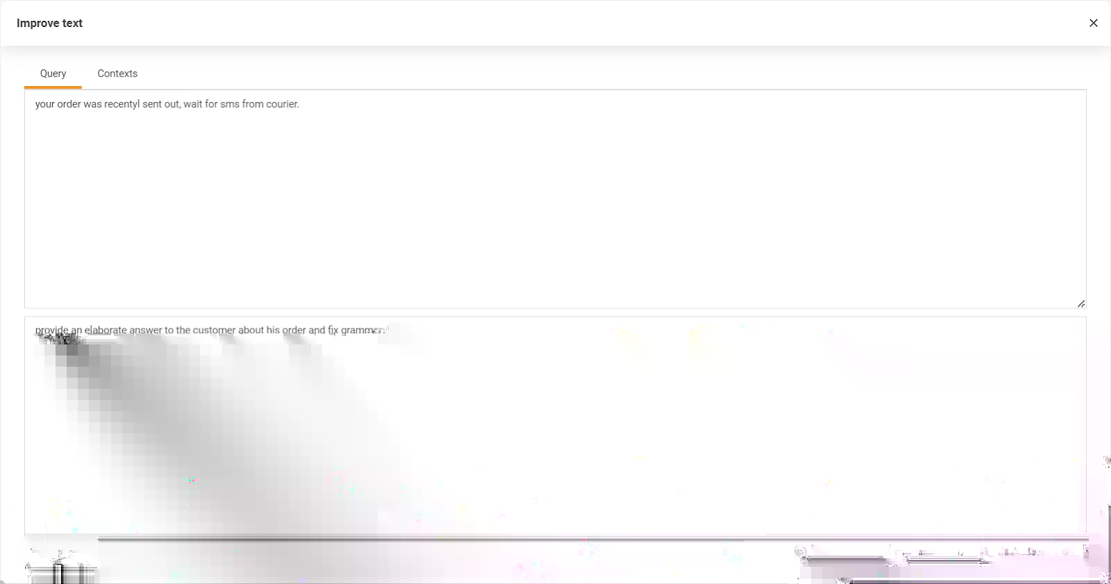 Image showing LiveAgent's function Improve text