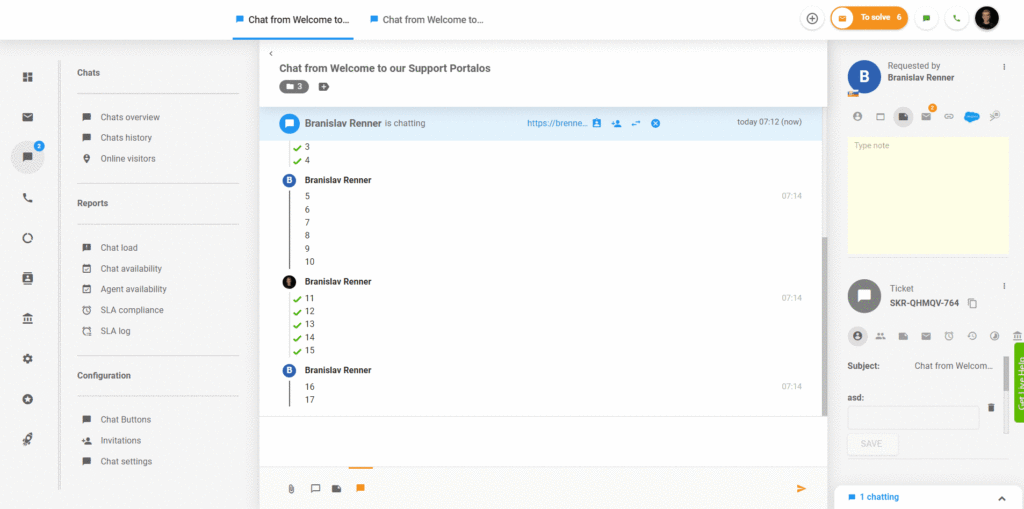 Ελλείπον κείμενο στα chats στο LiveAgent