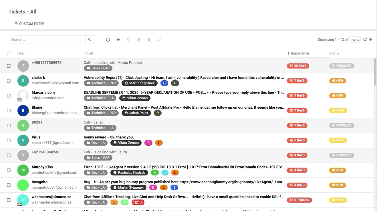 Παράδειγμα καθολικού inbox