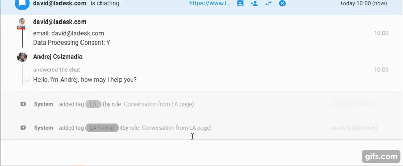 Παράδειγμα προεπισκόπησης πληκτρολόγησης σε πραγματικό χρόνο