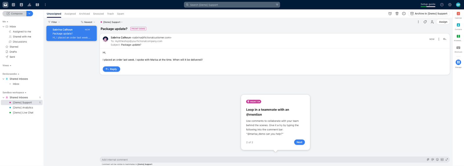 Περιβάλλον εισιτηρίων του Front