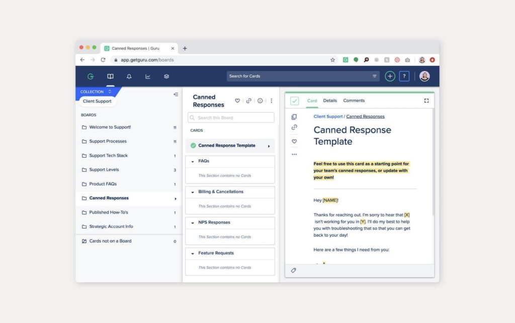Πρακτικό παράδειγμα βάσης γνώσης λογισμικού Guru