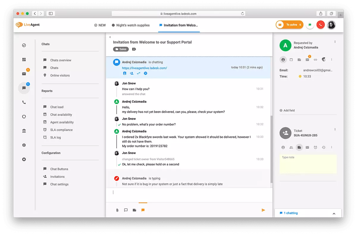 Λογισμικό ζωντανής συνομιλίας