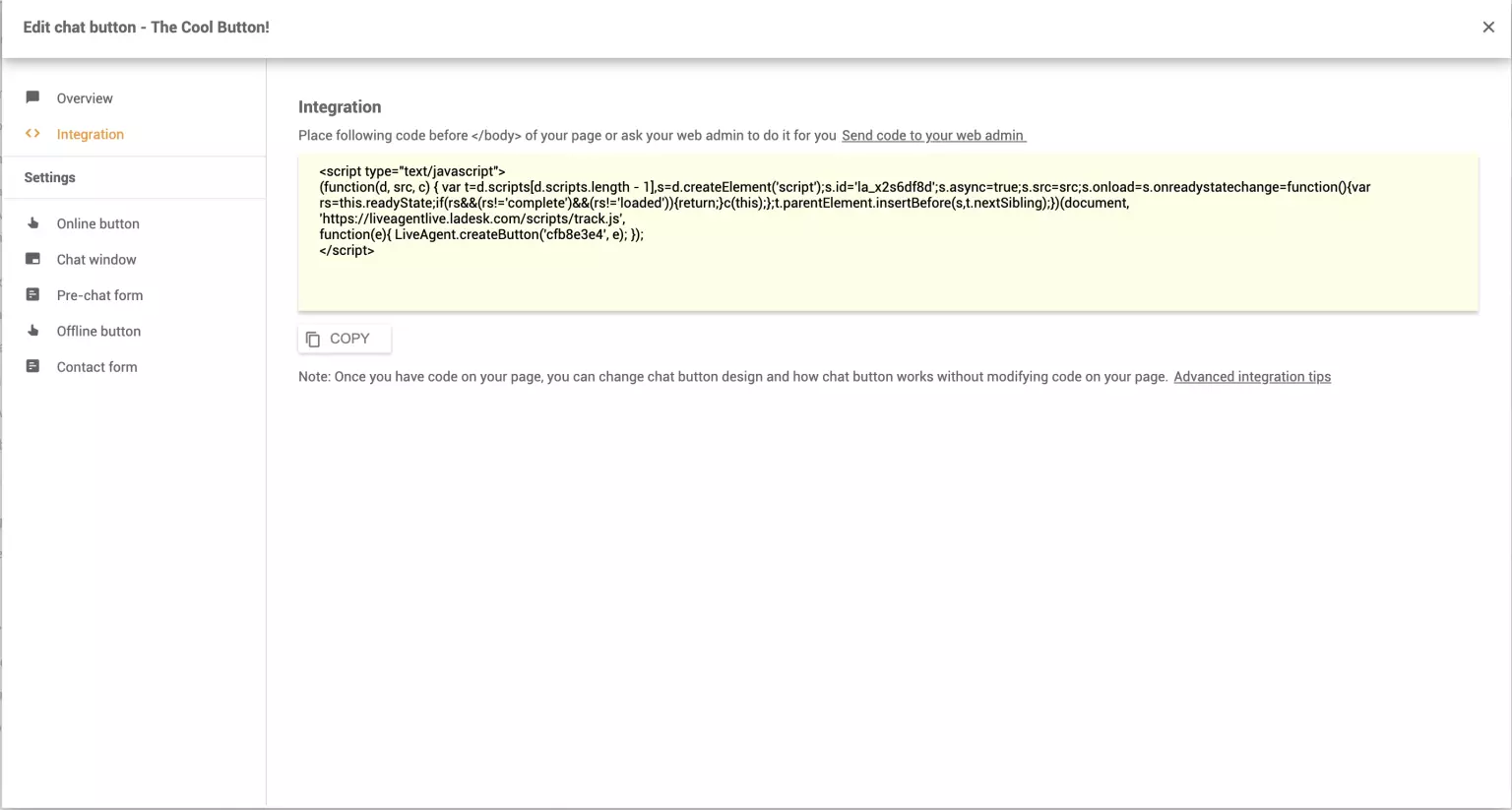 Ενσωματώστε στην ιστοσελίδα
