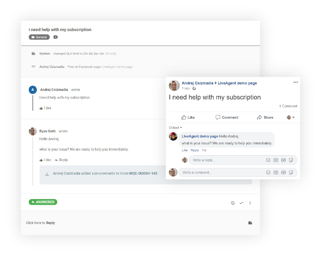 Υπηρεσία πελάτη στα μέσα κοινωνικής δικτύωσης στο Facebook