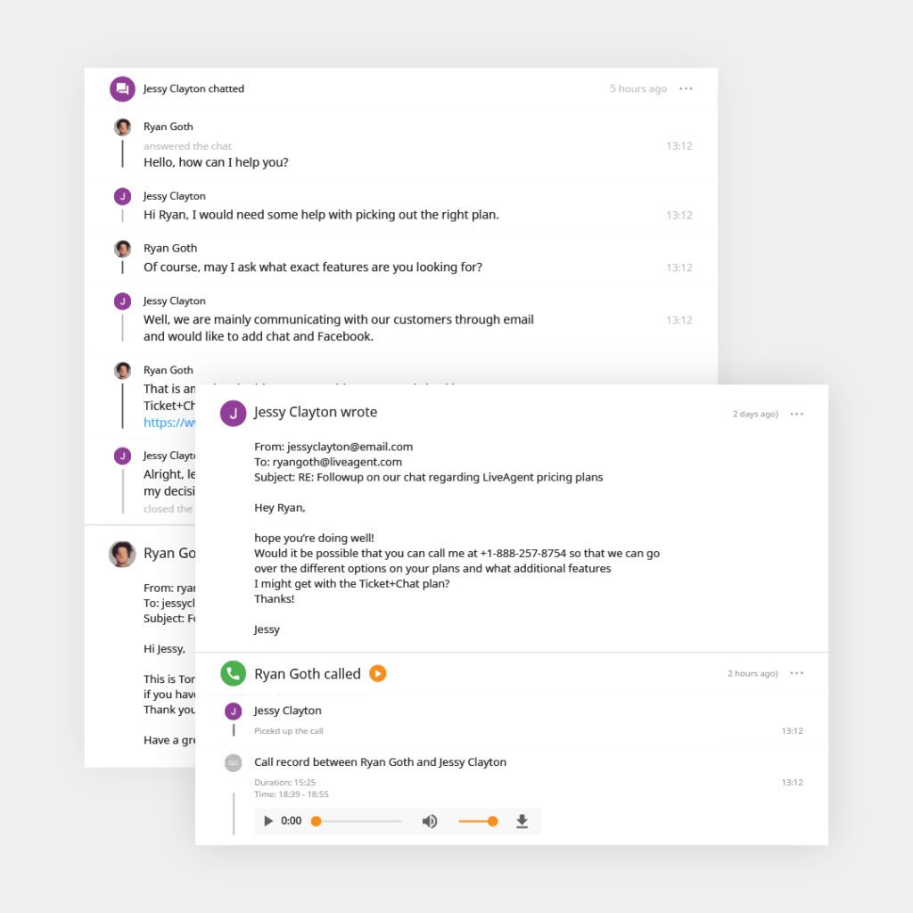 Παράδειγμα δελτίου LiveAgent