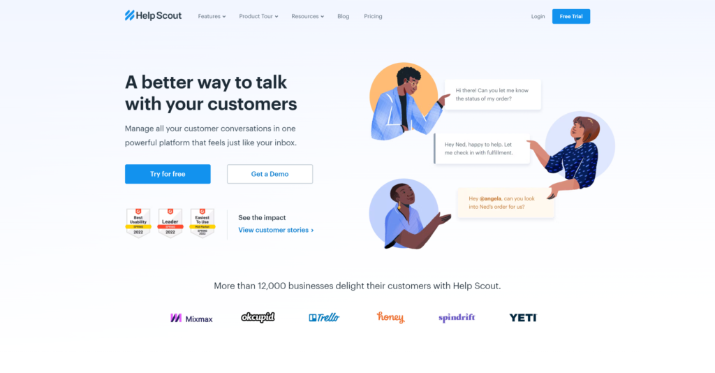 Αρχική σελίδα λογισμικού Help Desk Help Scout