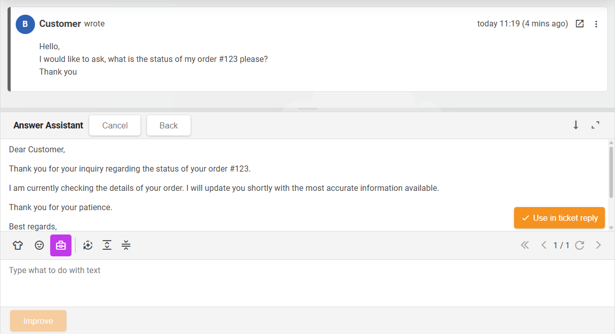 Επισκόπηση δημιουργίας επικοινωνίας AI Draft Composer