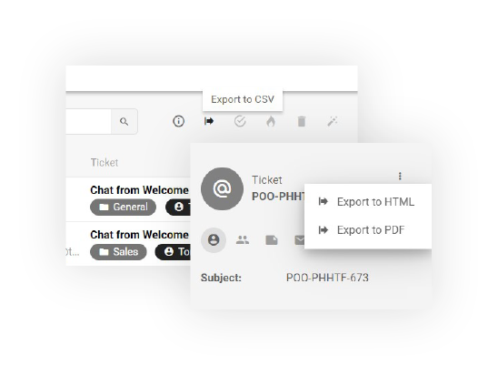 Εξαγωγή εισιτηρίων στο LiveAgent