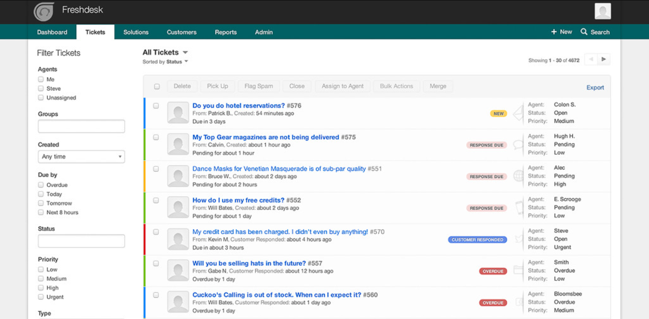 Δραστηριότητα εισιτηρίου Freshdesk
