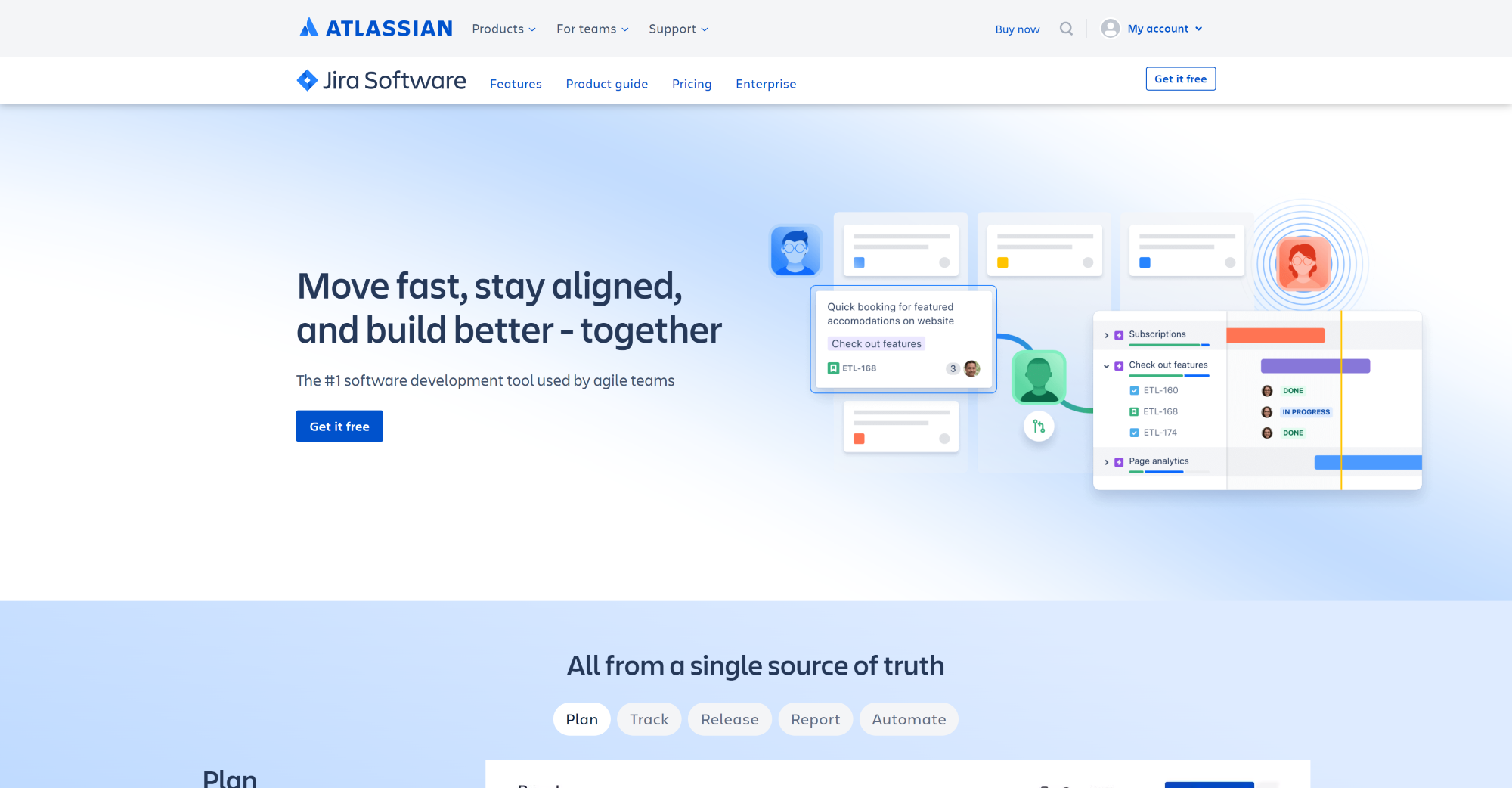 Αρχική σελίδα Jira - Εναλλακτική λύση του Spiceworks που προσφέρει μια ολοκληρωμένη λύση λογισμικού