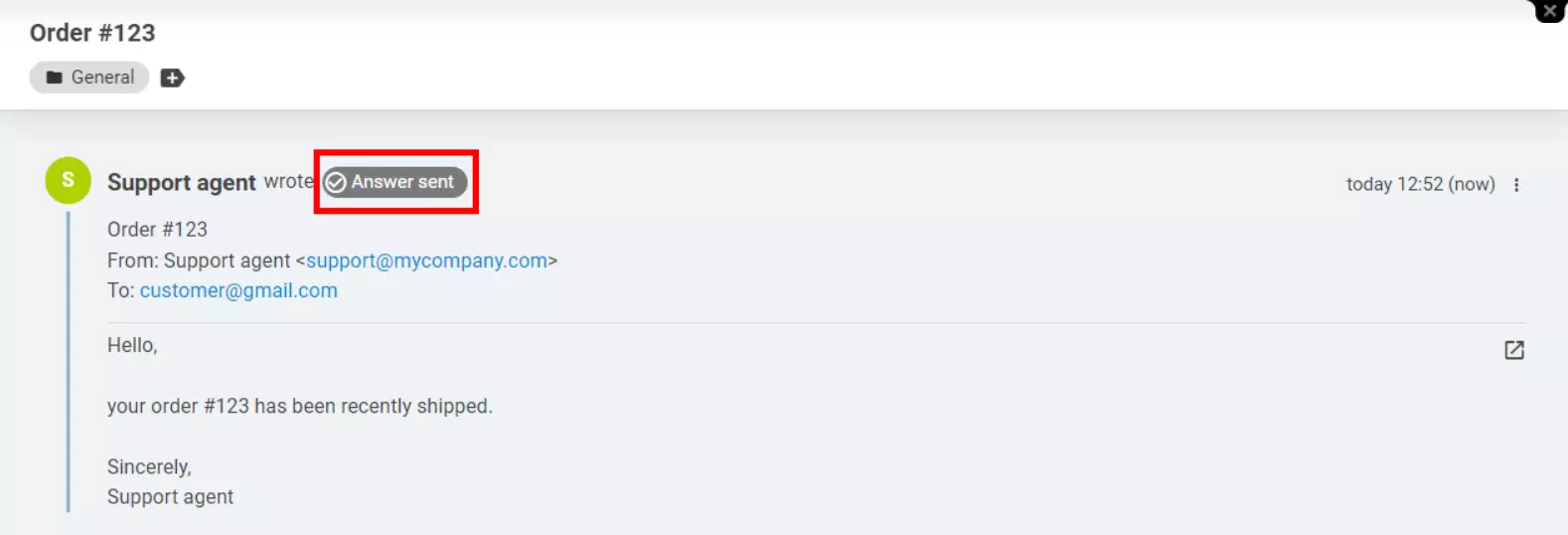 LiveAgent - Δείκτης κατάστασης παράδοσης απάντησης