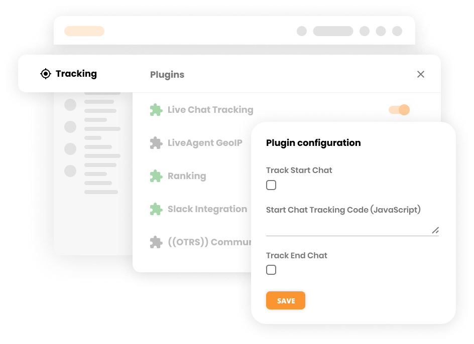 Chat embedded tracking feature in LiveAgent