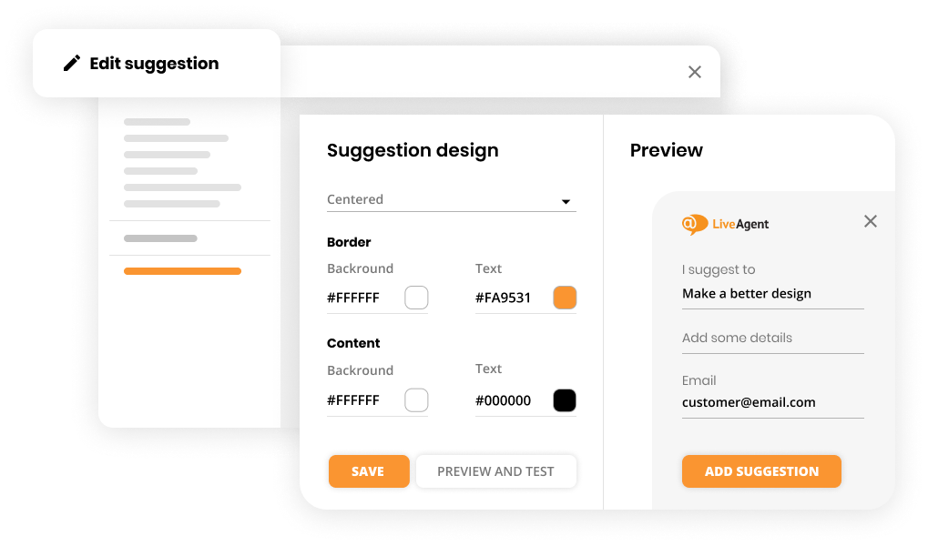 Δυνατότητα ανατροφοδότησης και προτάσεων στο λογισμικό help desk - LiveAgent