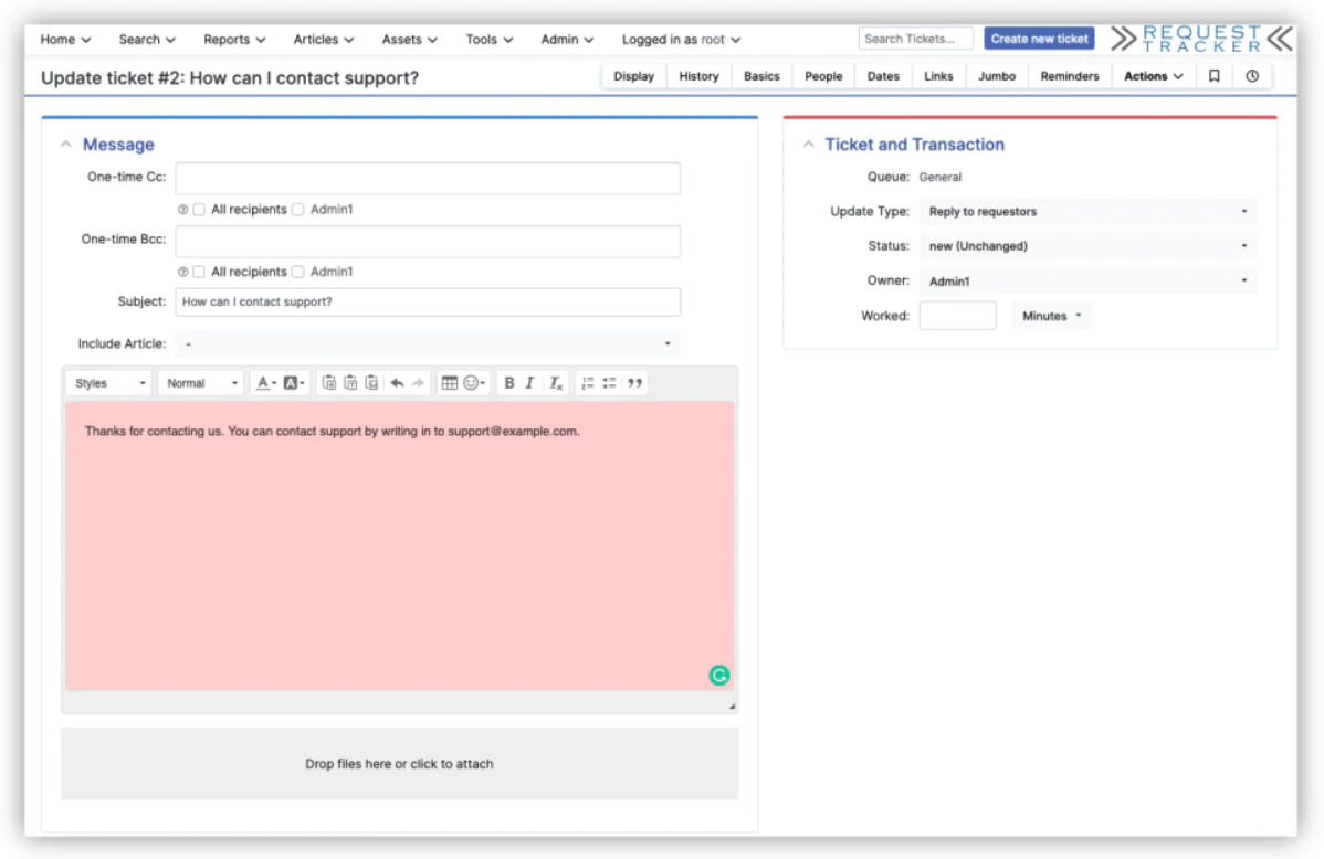 Request Tracker Συστήματα ticketing ανοικτού κώδικα