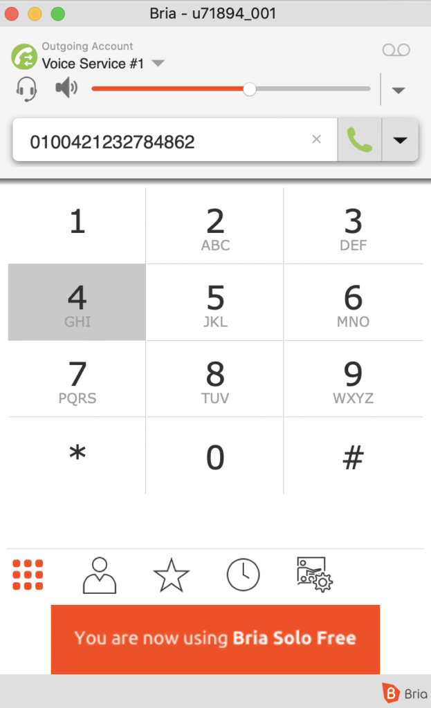 Διεπαφή Softphone Bria free
