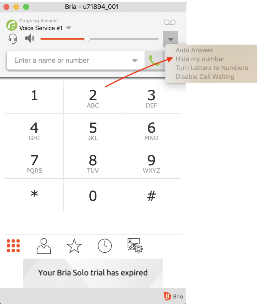 Λειτουργίες Softphone Bria free