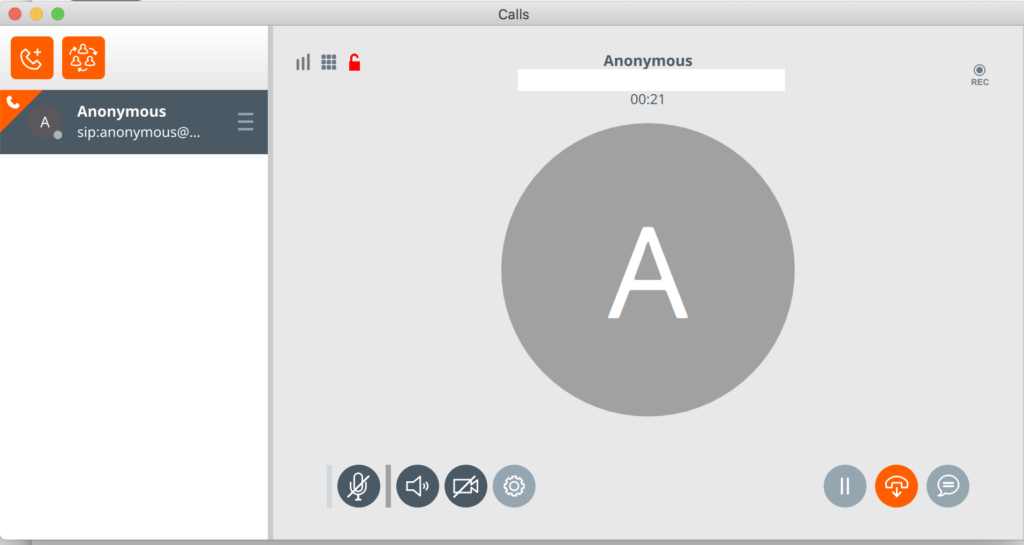 Ανταλλαγή μηνυμάτων Softphone Linphone