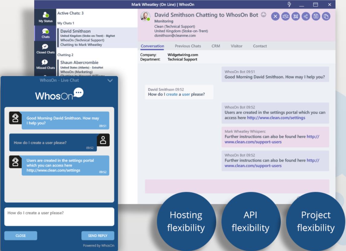 Επισκόπηση live chat WhosOn