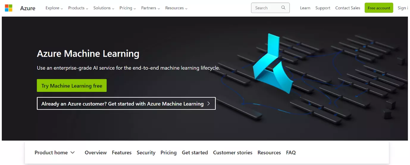 Αρχική σελίδα Azure Machine Learning Studio