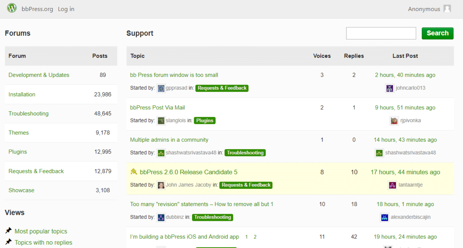 Πρόσθετο φόρουμ WordPress bbPress