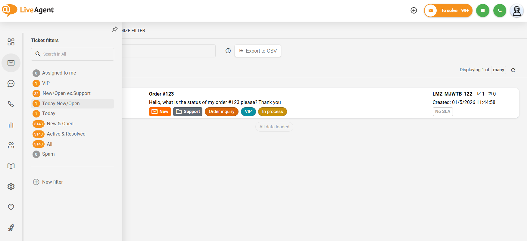 Η επιλογή συμπτύξεως του αριστερού υπομενού