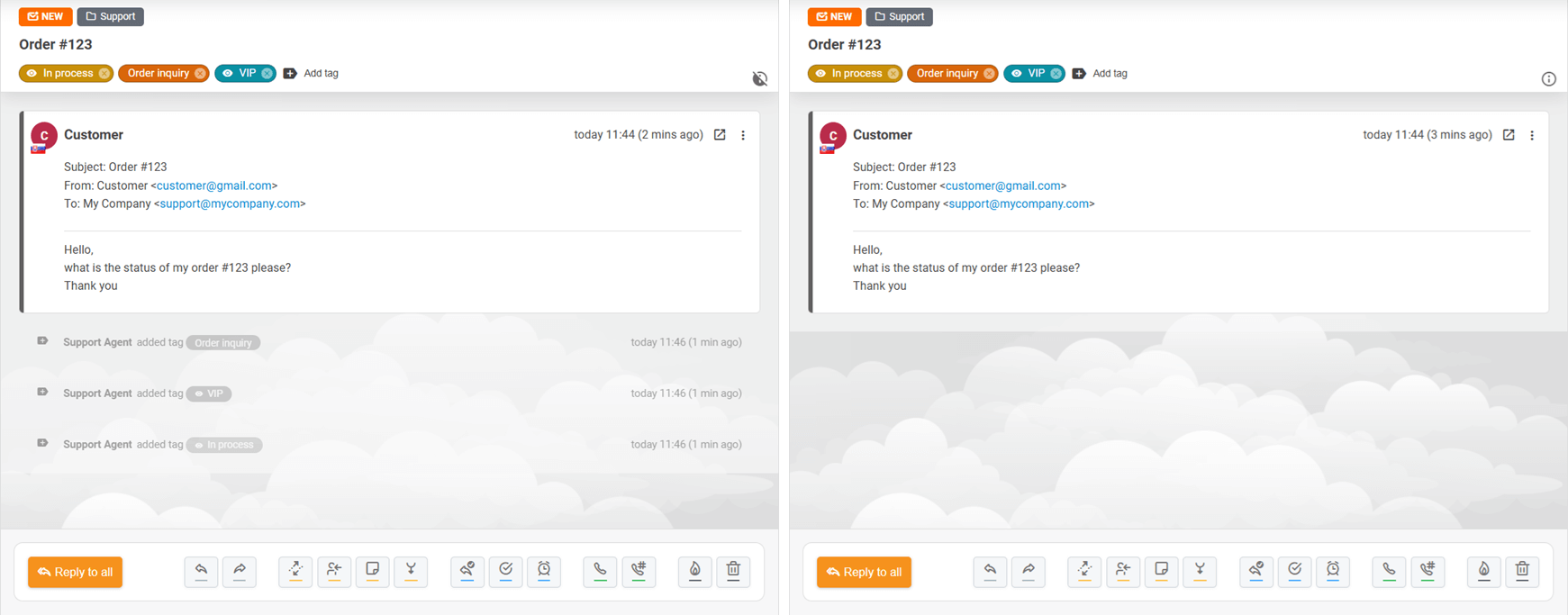 Επιλογή απόκρυψης συστημικών μηνυμάτων σε δελτίο