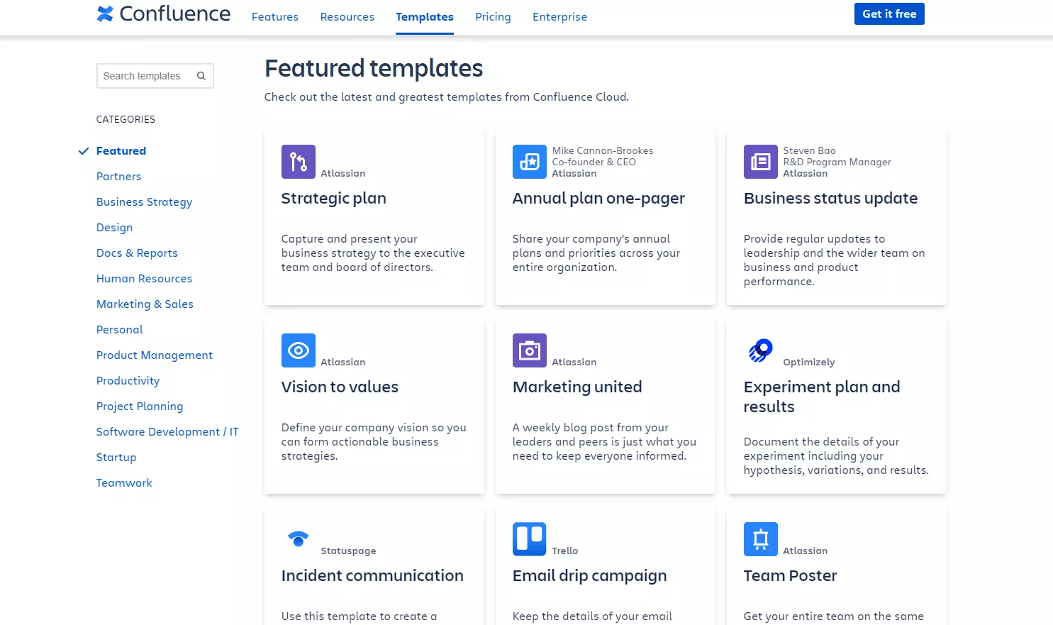 Πρότυπα Confluence