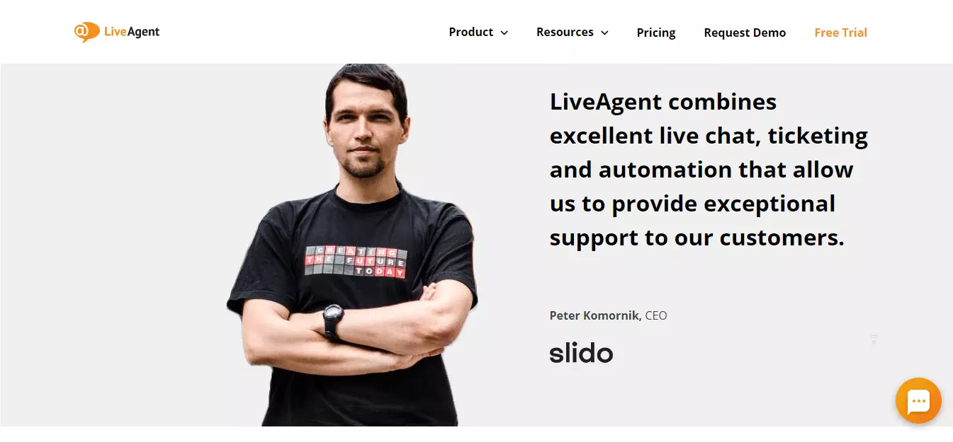 Μαρτυρία Slido του LiveAgent