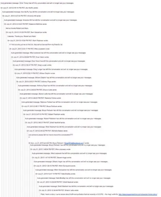 Μια μεγάλη και αποδιοργανωμένη αλυσίδα email.