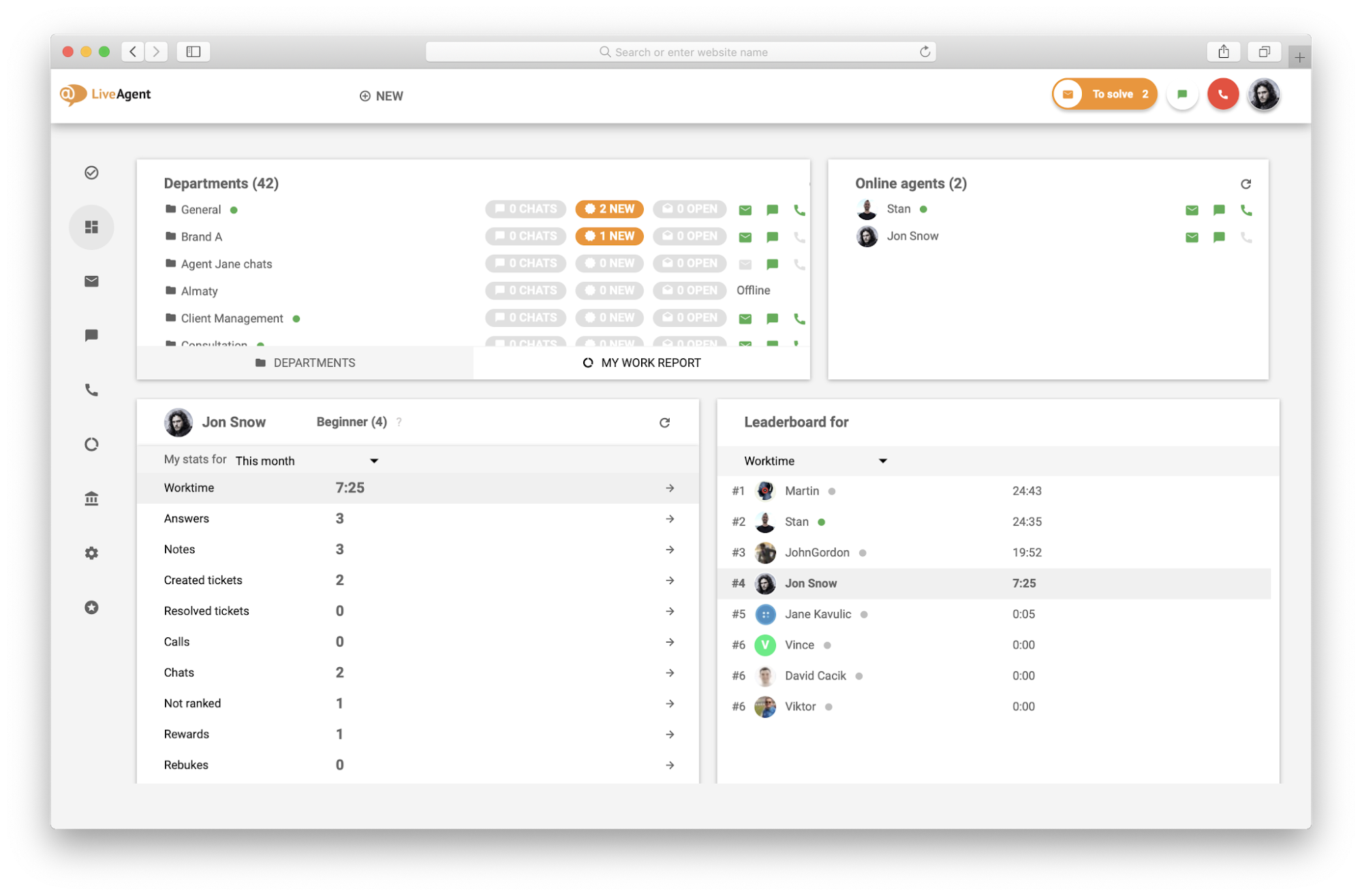 Ρύθμιση του μήκους της ουράς στο LiveAgent