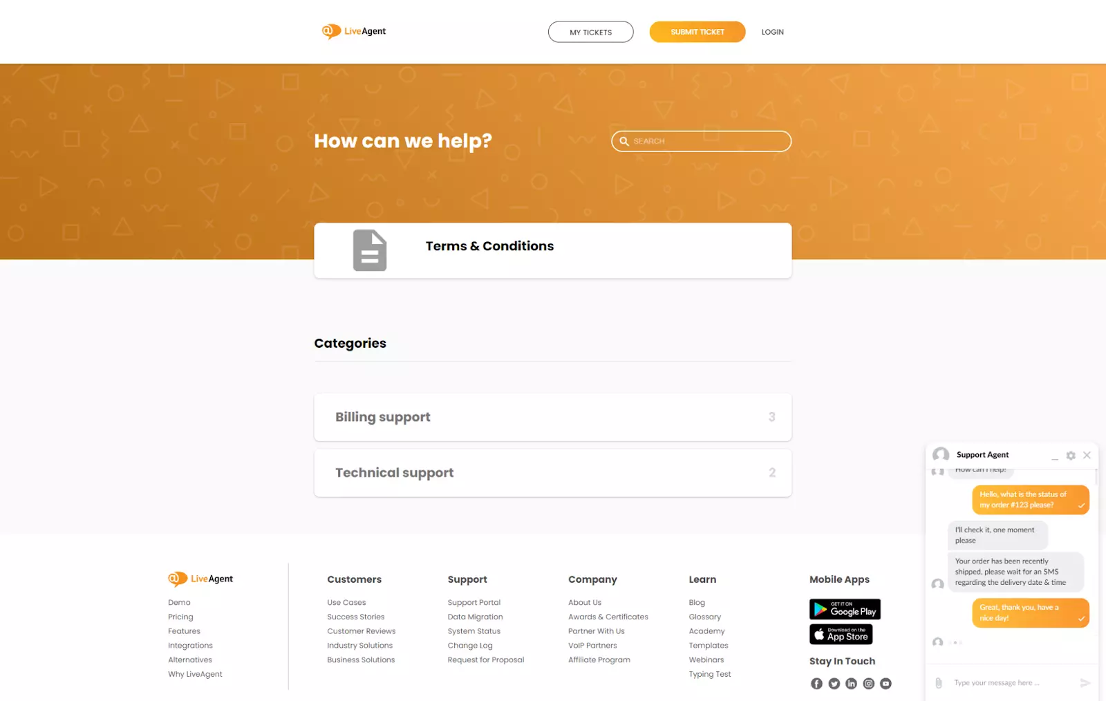 Νέα εμφάνιση πύλης πελατών και γραφικού στοιχείου συνομιλίας στο LiveAgent