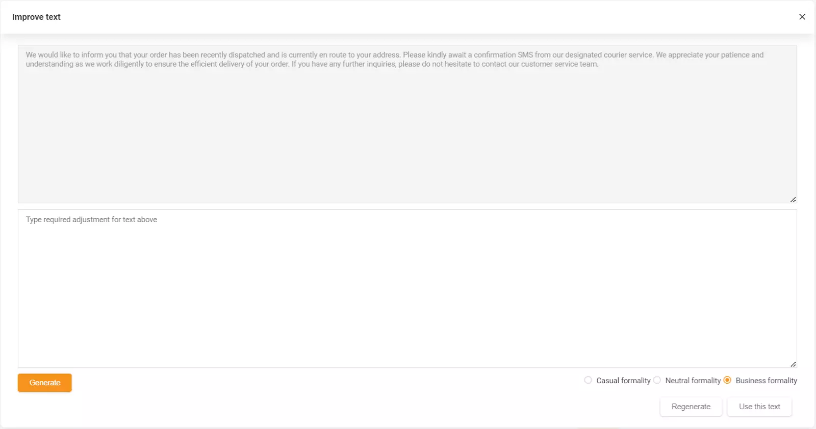 Screenshot showing LiveAgent's AI Answer Assistant feature