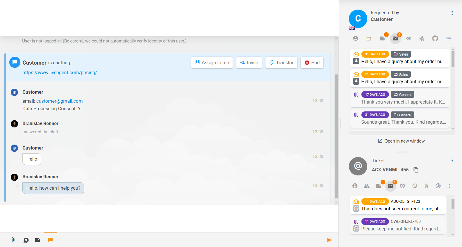 Βελτιωμένο περιεχόμενο εισιτηρίου και σχετικές ενότητες στο LiveAgent