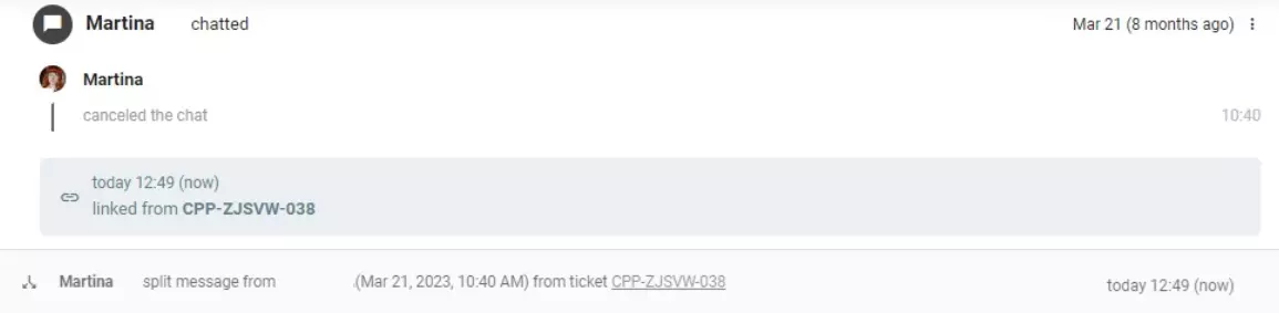 Διαχωρισμός της επικοινωνίας πελάτη σε δύο ξεχωριστά εισιτήρια στο LiveAgent