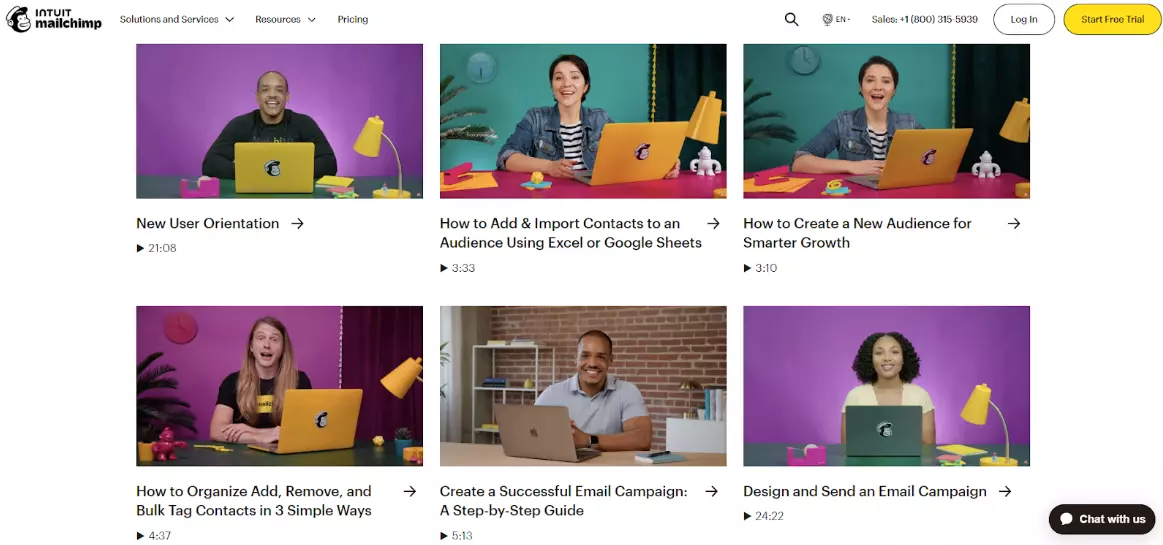 Διαδραστικό περιεχόμενο βάσης γνώσης Mailchimp