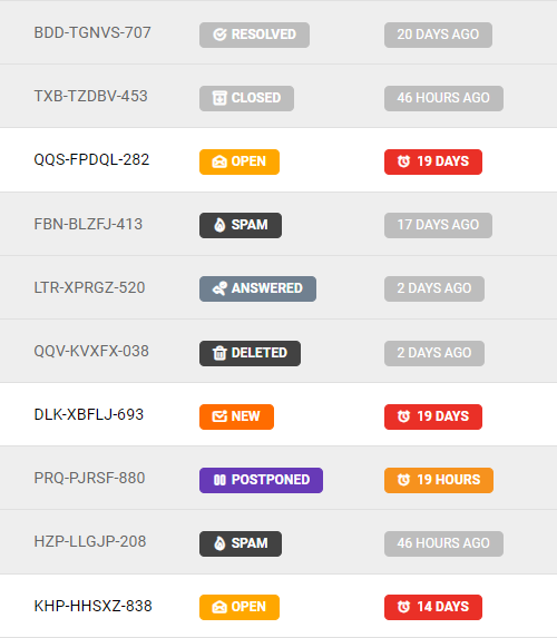 Νέα εικονίδια κατάστασης εισιτηρίων στο LiveAgent