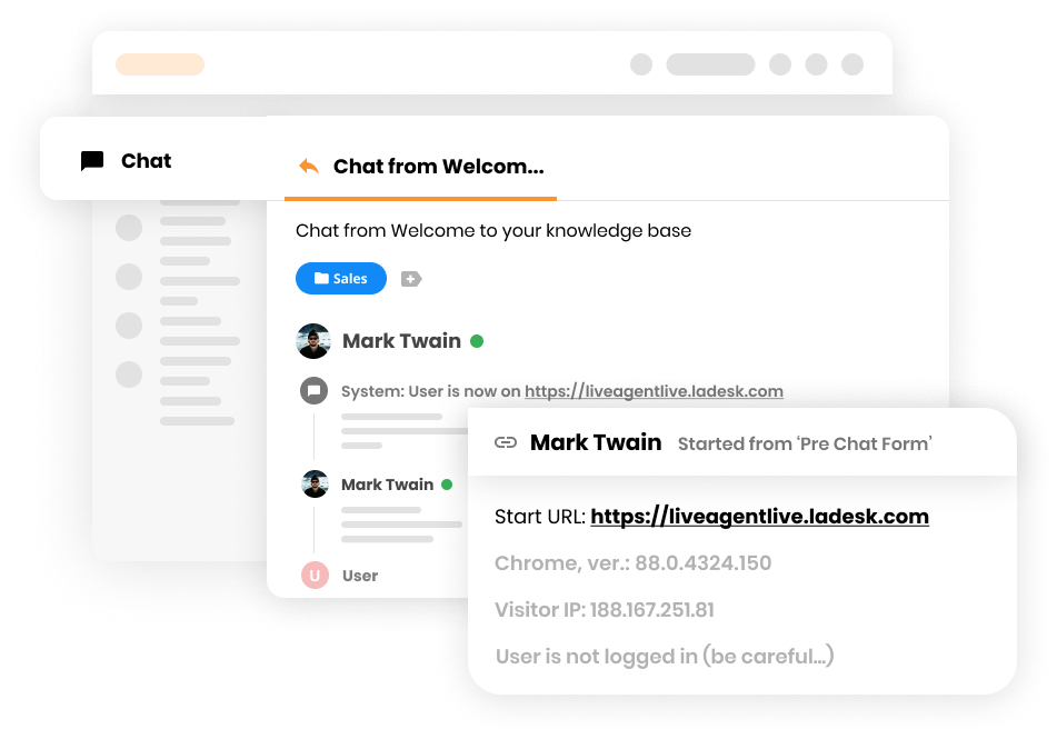 Δυνατότητα επισκέπτη ιστότοπου στο LiveAgent