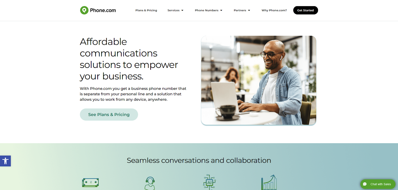 Αρχική σελίδα λογισμικού κέντρου κλήσεων Phone.com