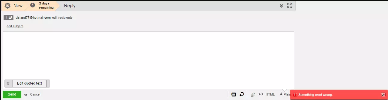 Αποθήκευση μη έγκυρου προτύπου email