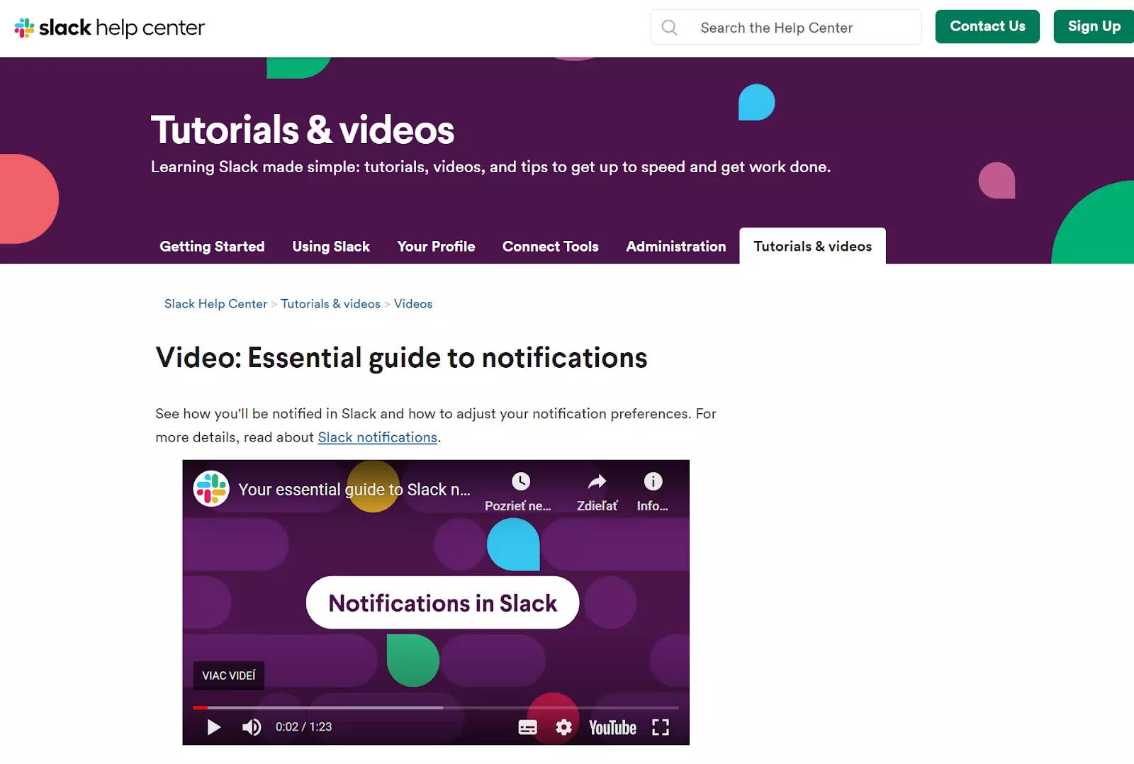 Slack video knowledge base example