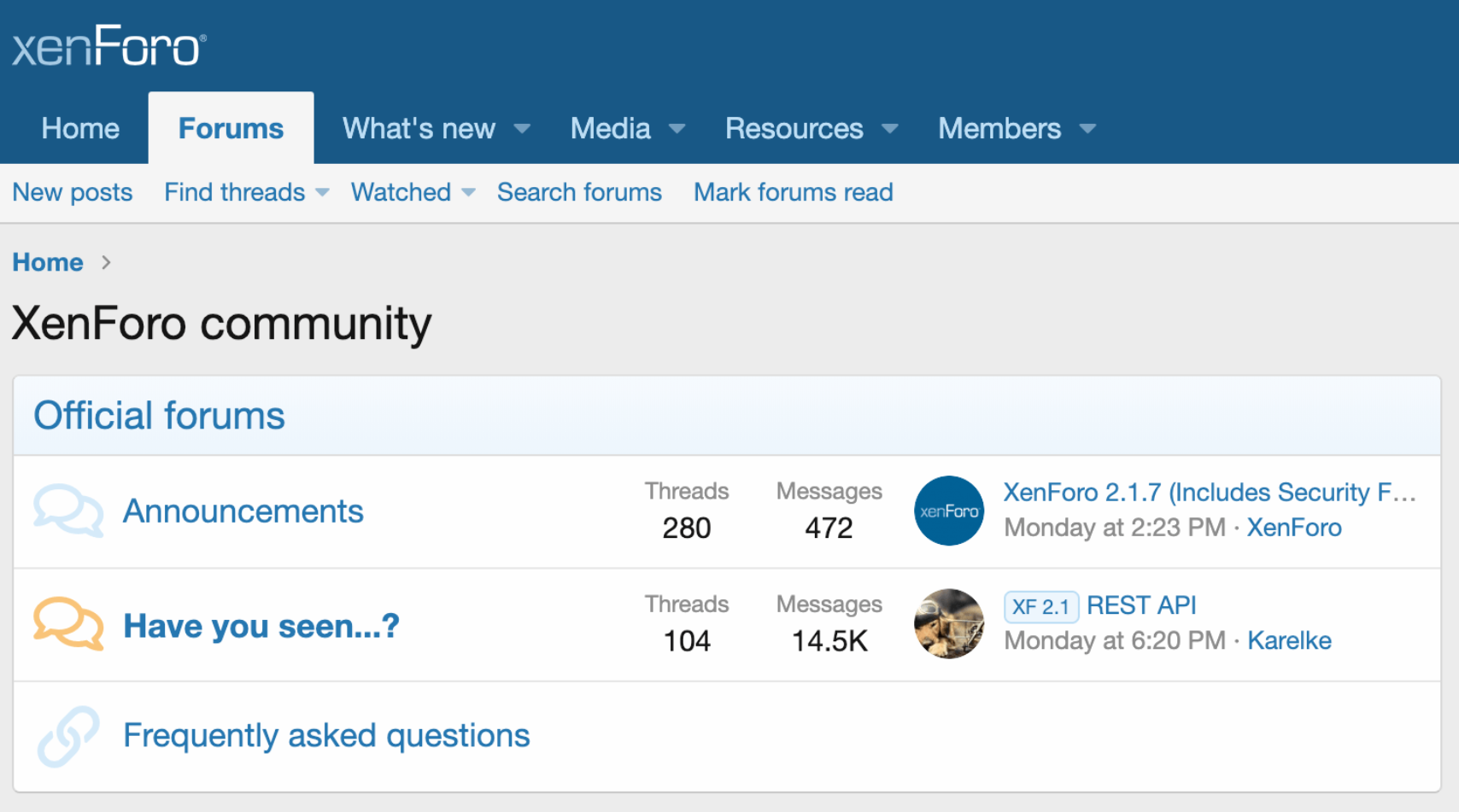Λογισμικό πλατφόρμας κοινότητας XenForo