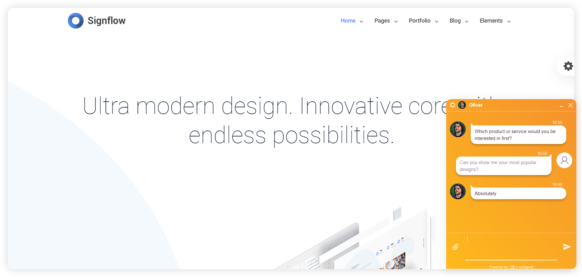 Παράδειγμα παραθύρου προακτικής πρόσκλησης chat