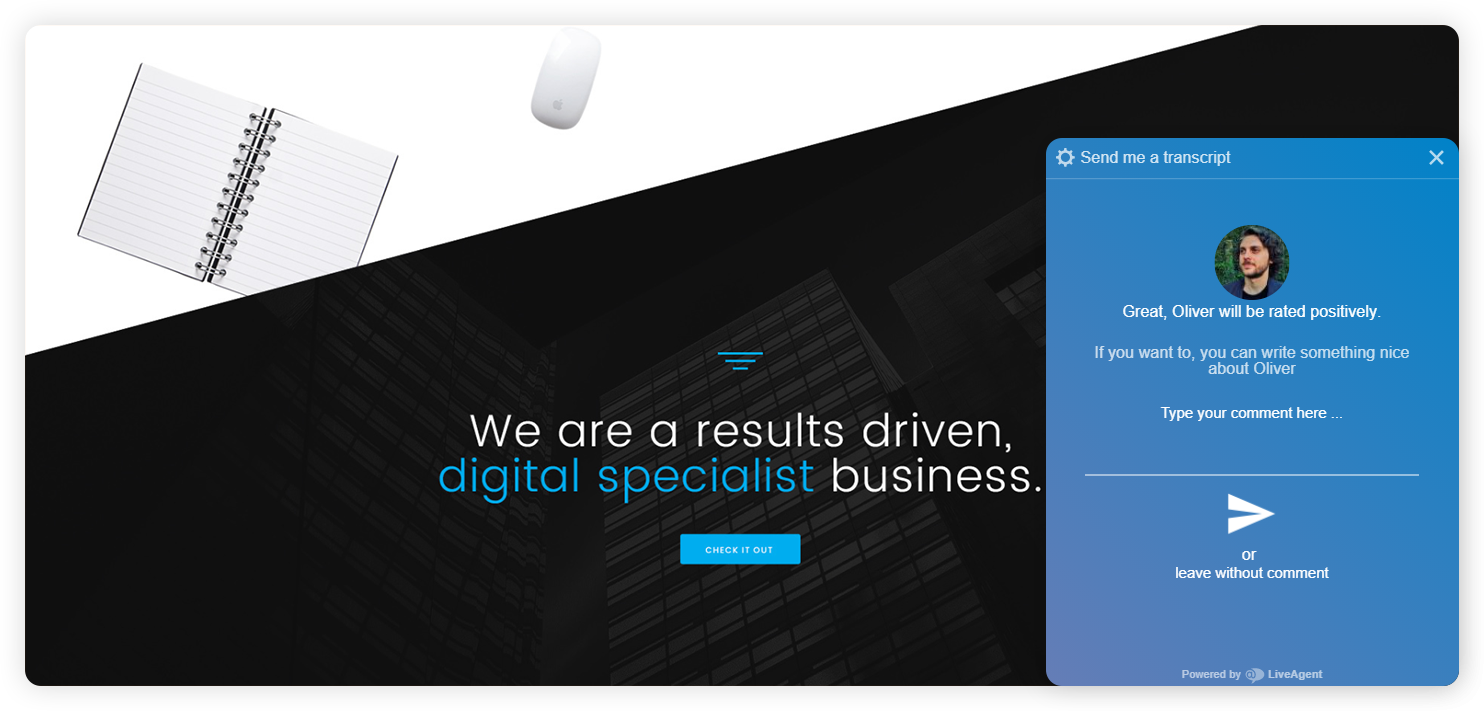 Παράδειγμα έρευνας μετά τη συνομιλία enterprise