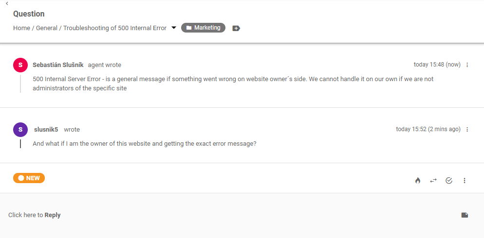 Εισιτήριο φόρουμ πελάτη στο LiveAgent