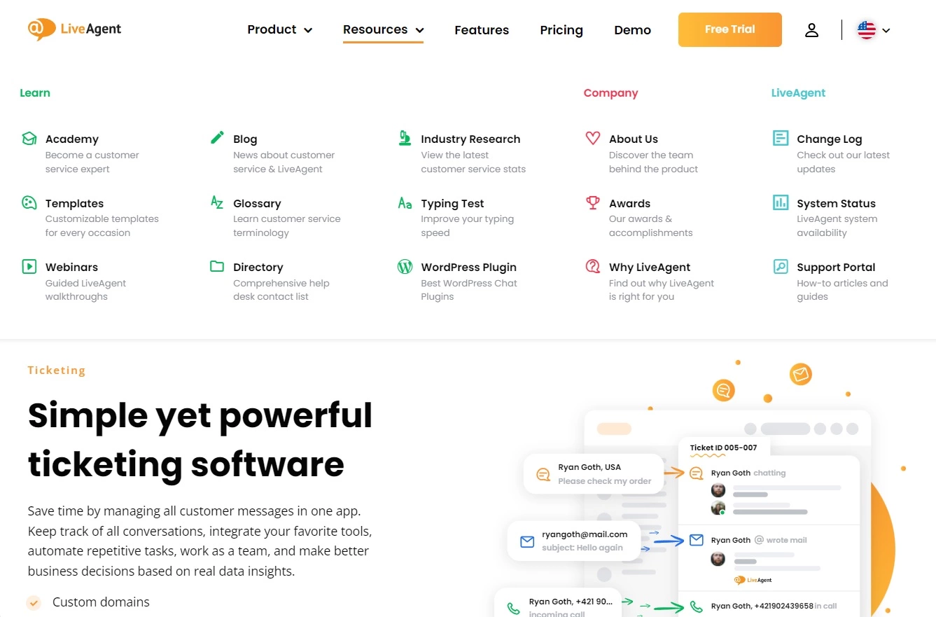 Περιεχόμενο LiveAgent