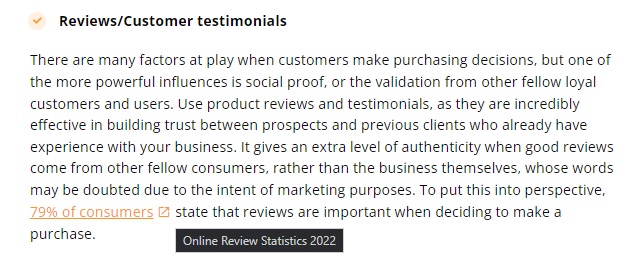 Παράδειγμα δημιουργίας συνδέσμων στο άρθρο του LiveAgent