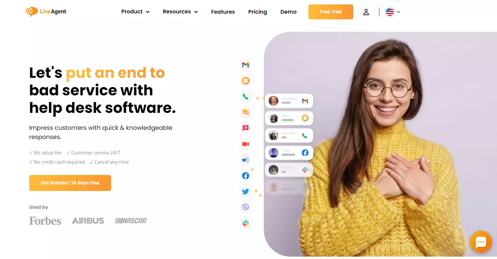 Σελίδα helpdesk του LiveAgent