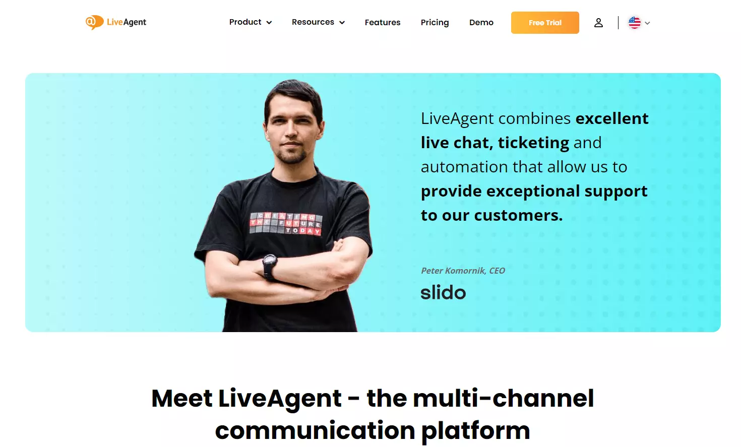 Κριτική CEO Slido του LiveAgent